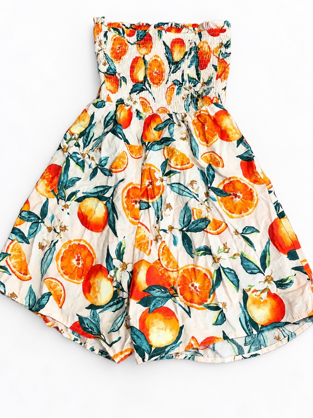Fashion Nova White Jumper with Orange Fruit Print